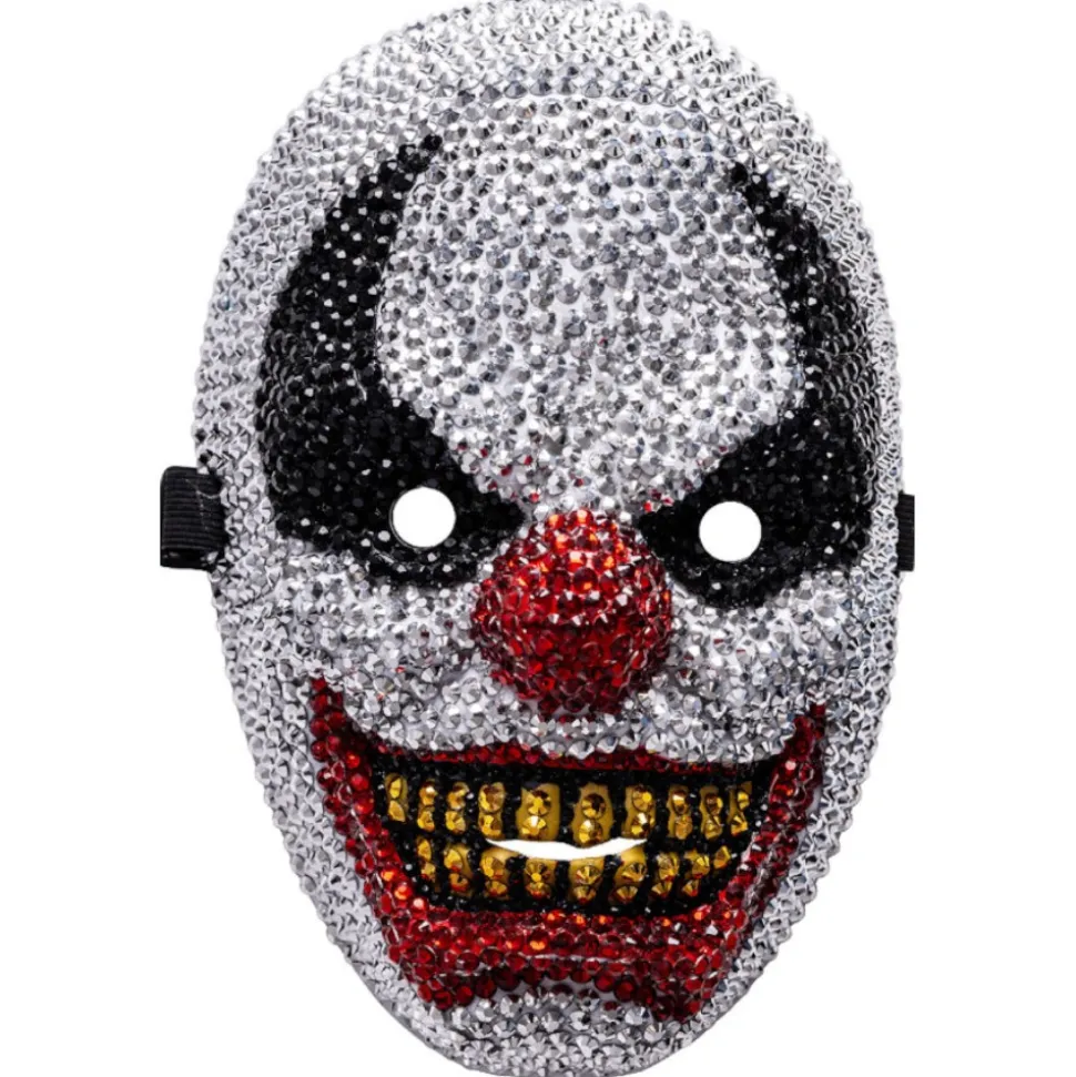MASQUE FACIAL STRASS CLOWN MACHIAVÉLIQUE ADULTE