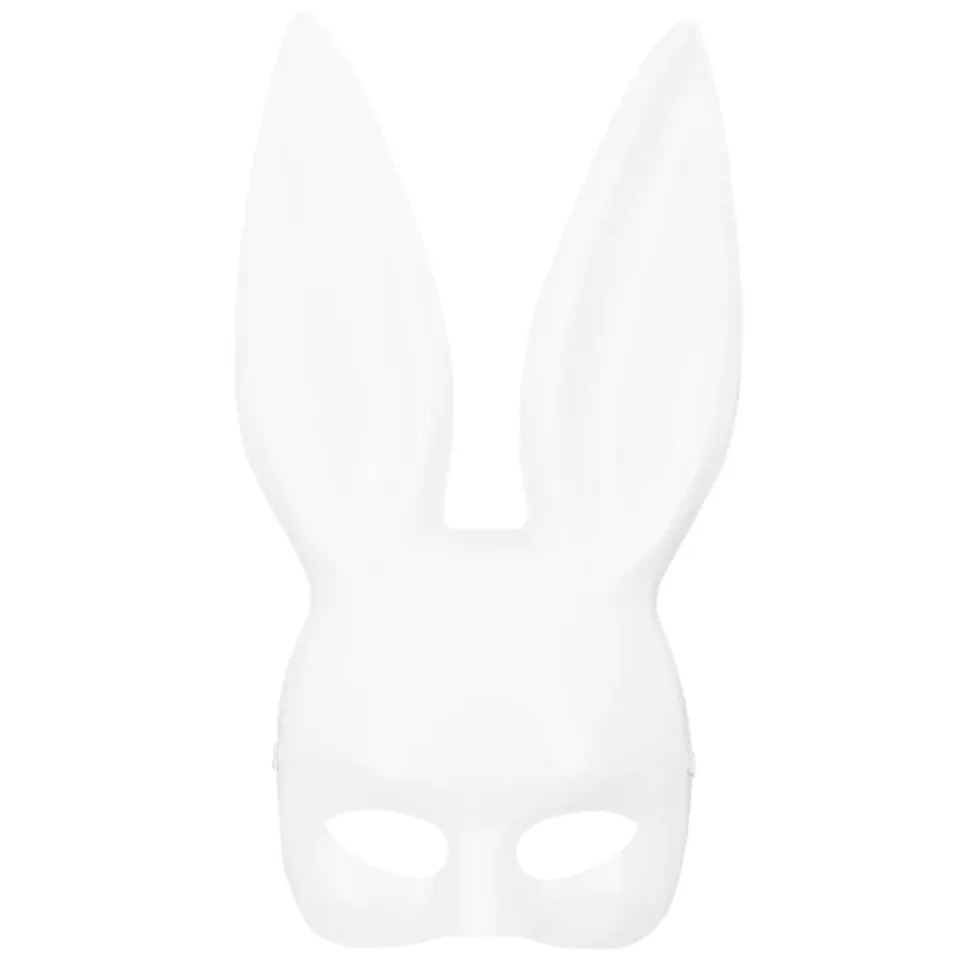 MASQUE GRANDES OREILLES LAPIN BLANC ADULTE