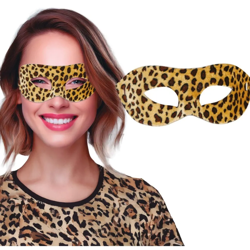 MASQUE LOUP ANIMAL PEAU LÉOPARD SAUVAGE ADULTE