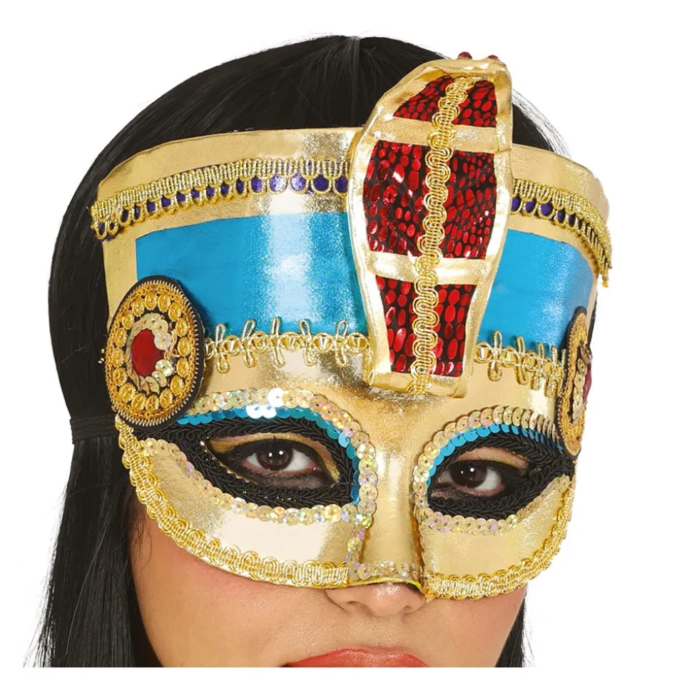 MASQUE LOUP PHARAON ÉGYPTE ANTIQUE SEQUIN ADULTE