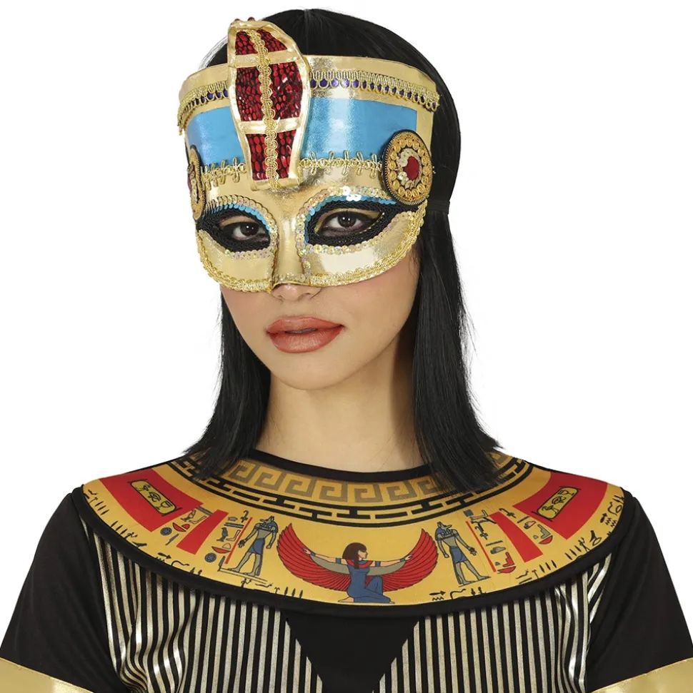 MASQUE LOUP PHARAON ÉGYPTE ANTIQUE SEQUIN ADULTE