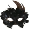 MASQUE LOUP PLUME CORBEAU CLOUS STEAMPUNK ADULTE