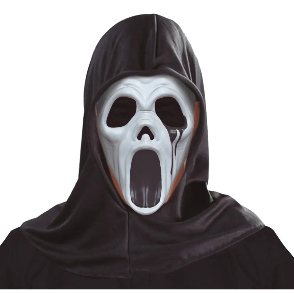 MASQUE PVC ASSASSIN CAGOULE POLYESTER NOIR ADULTE