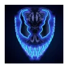 MASQUE RIGIDE DÉMON LED BLEU ADULTE