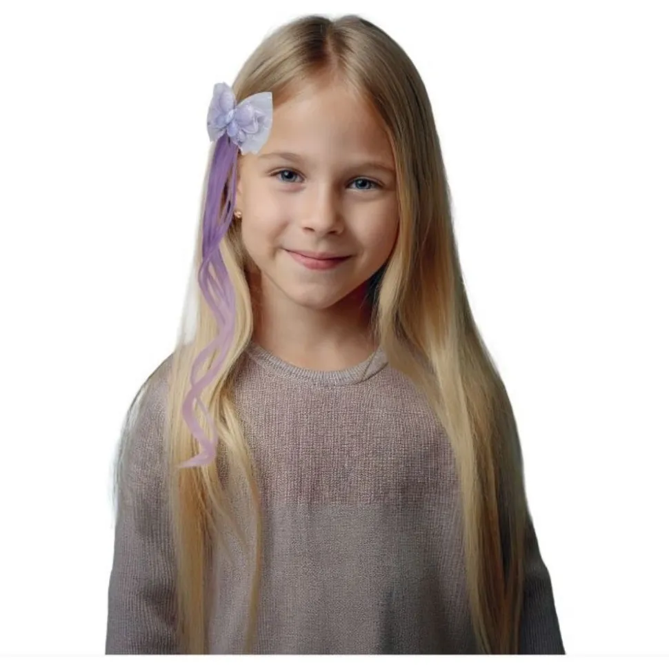 MÈCHE PAPILLON LILAS 35CM ENFANT