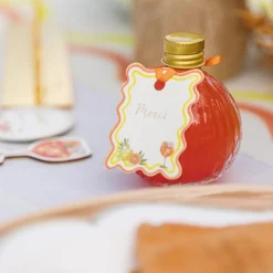 MIGNONETTE VERRE BOUCHON MÉTAL OR 50ML 6X7CM