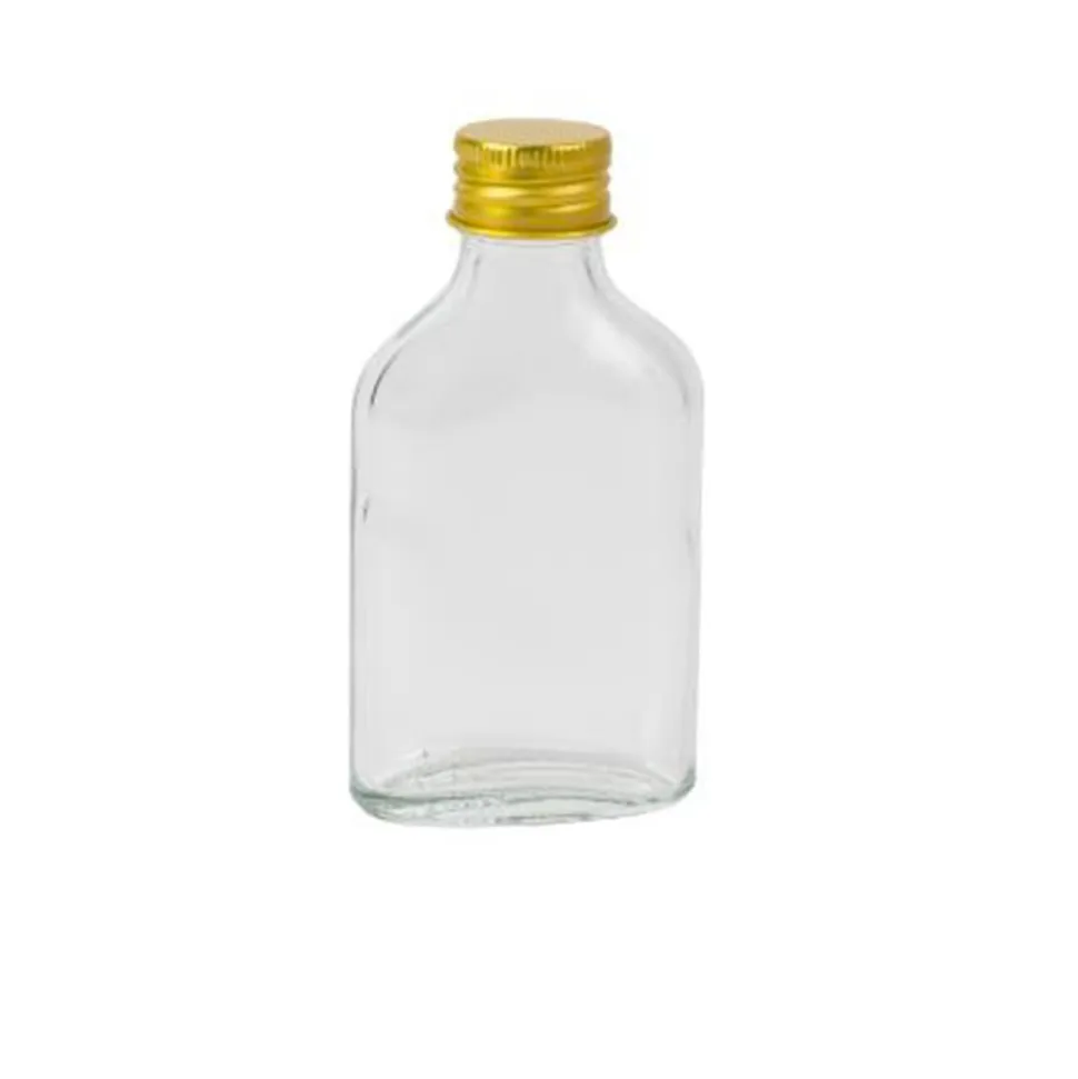 MIGNONNETTE VERRE BOUCHON MÉTAL 70ML 5.4X11X2.7CM