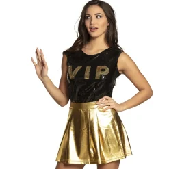 MINIJUPE OR BRILLANT FEMME