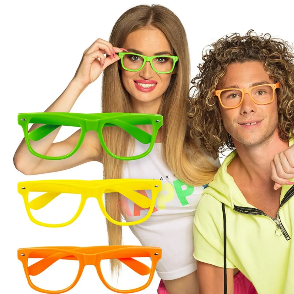 3 MONTURES DE LUNETTES FESTIVES PLASTIQUE ADULTE