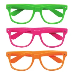 3 MONTURES DE LUNETTES FESTIVES PLASTIQUE ADULTE