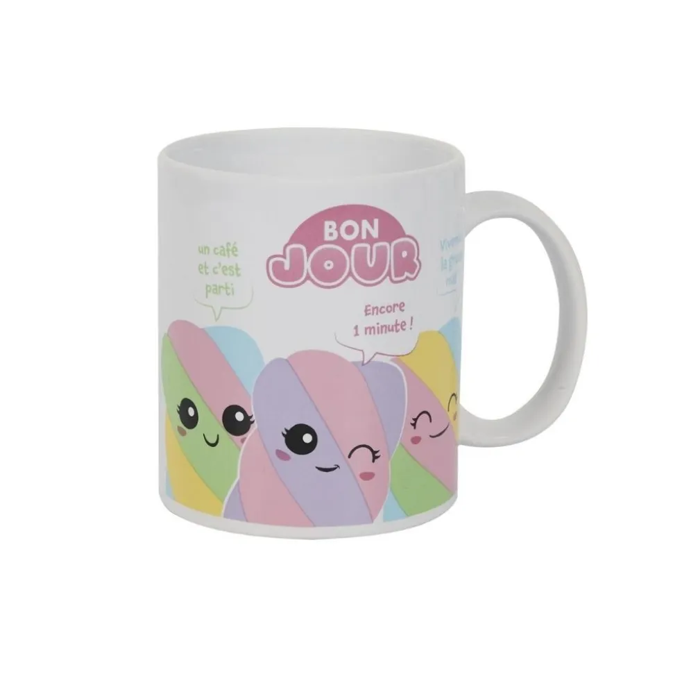 MUG CÉRAMIQUE KAWAII PAUSE GOURMANDE 30CL BLANC