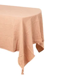 NAPPE GAZE DE COTON LAVABLE 1.3X2.4M DUSTY PINK