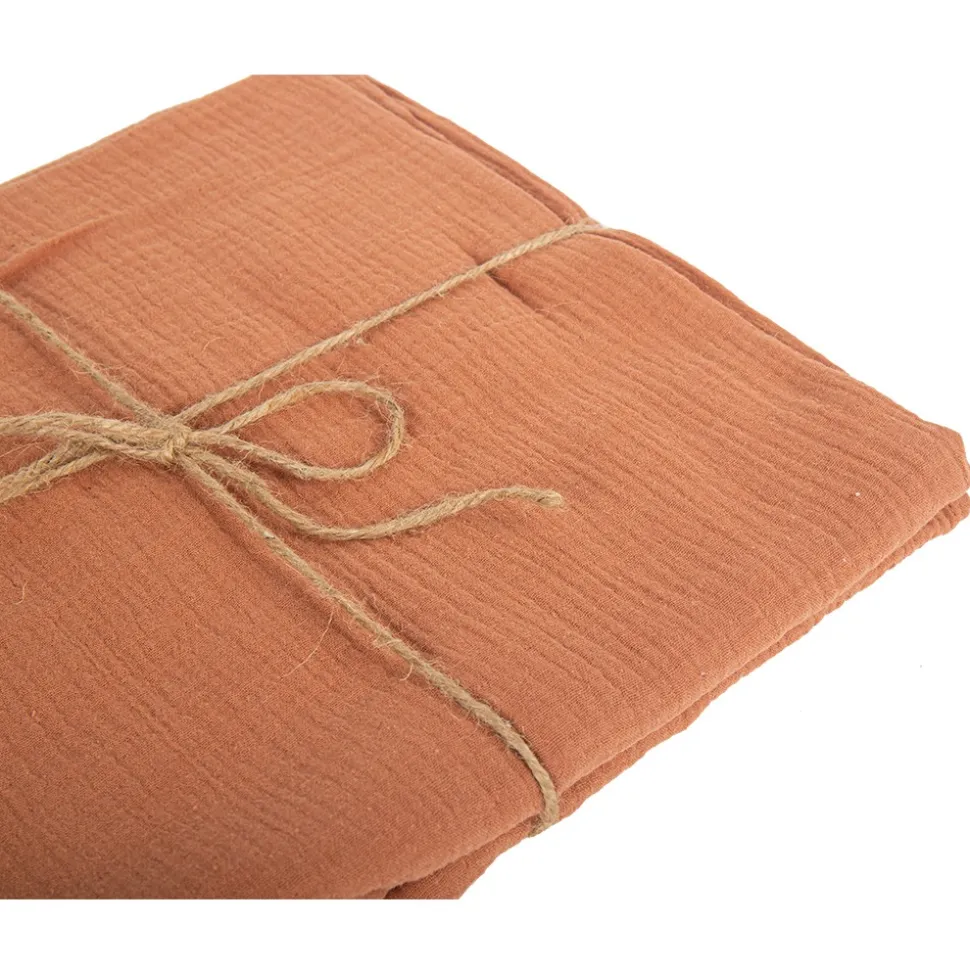 NAPPE GAZE DE COTON LAVABLE 1.3X2.4M TERRACOTTA