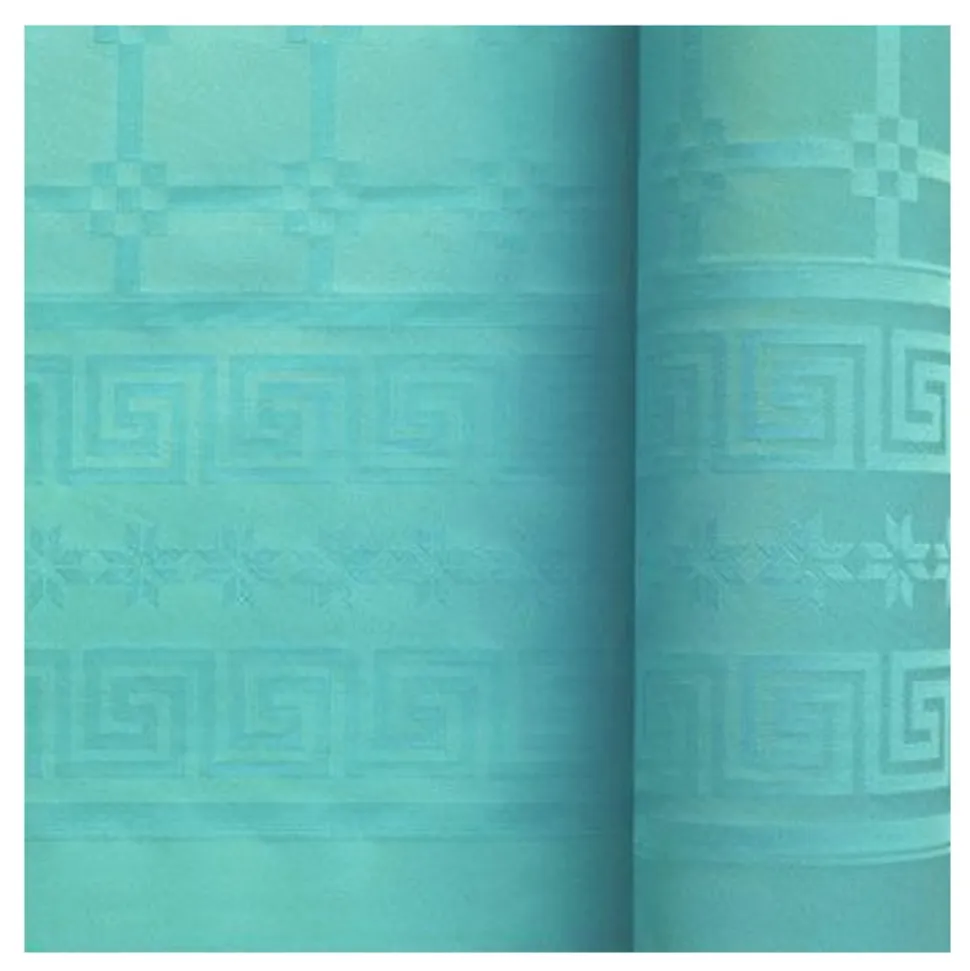 NAPPE PAPIER DAMASSÉ 6X1.18M BLEU CIEL