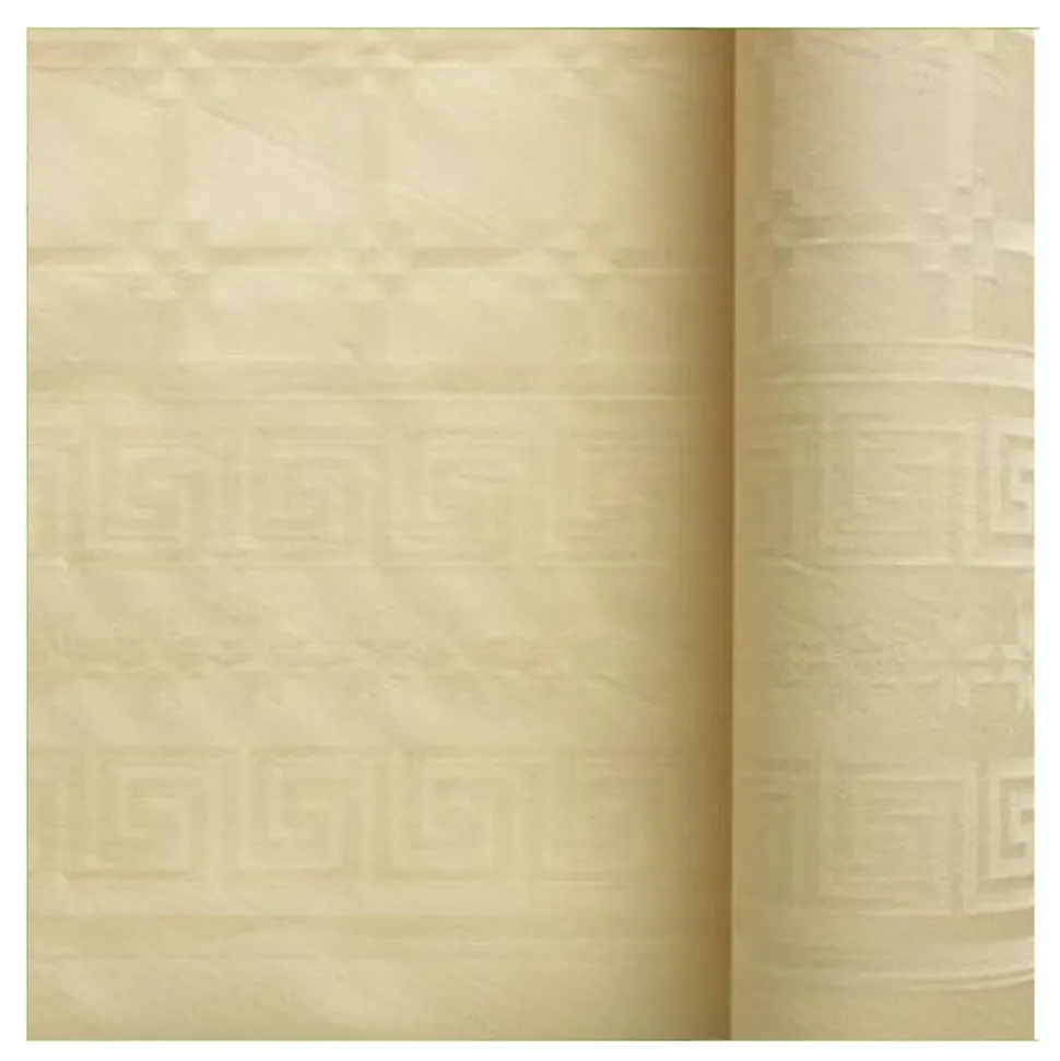 NAPPE PAPIER DAMASSÉ 6X1.18M IVOIRE