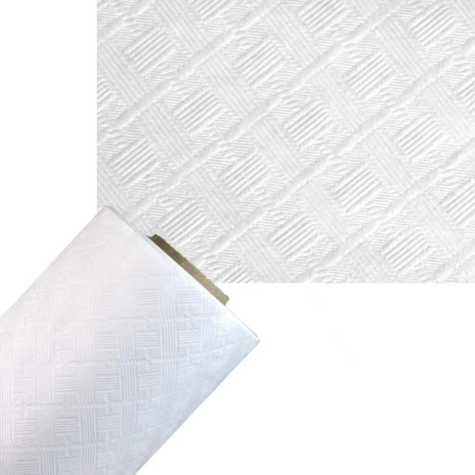 NAPPE PAPIER GAUFRÉ 10X1.2M BLANC