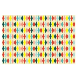NAPPE PAPIER LOSANGES 180X120CM MULTICOLORE