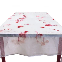NAPPE POLYESTER PROJECTIONS SANG 180X150CM BLANC