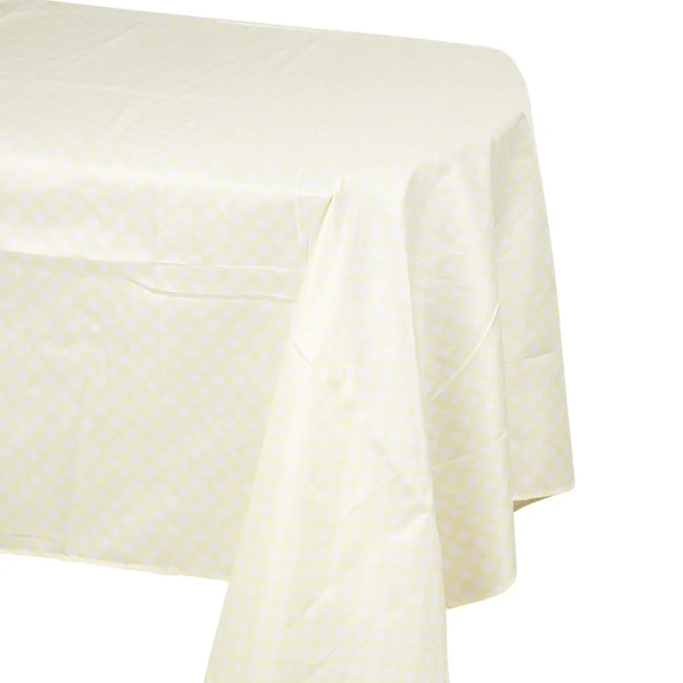 NAPPE TISSU VICHY 145X240CM JAUNE BLANC