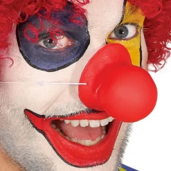 NEZ CLOWN SONORE LATEX ROUGE AVEC ÉLASTIQUE