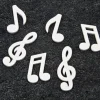 24 NOTES DE MUSIQUE EN BOIS - BLANC