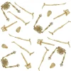 20 OS SQUELETTE HUMAIN DÉCO PLASTIQUE 9CM BEIGE