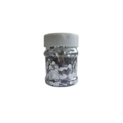 PAILLETTES NID D'ABEILLE 100G 6MM ARGENT