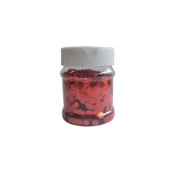 PAILLETTES NID D'ABEILLE 100G 6MM ROUGE