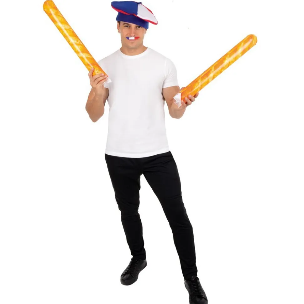 PAIRE CLAP CLAP GONFLABLE BAGUETTES FRANCE 55CM