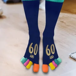 PAIRE DE CHAUSSETTES ORTEILS ANNIVERSAIRE 60AINE