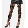 PAIRE DE COLLANTS TATOUAGES FAUCHEUSE MORT FEMME