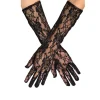 PAIRE DE GANTS LONGS NOIRS DENTELLE ADULTE