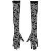 PAIRE DE GANTS LONGS NOIRS TOILE ARAIGNÉE ADULTE