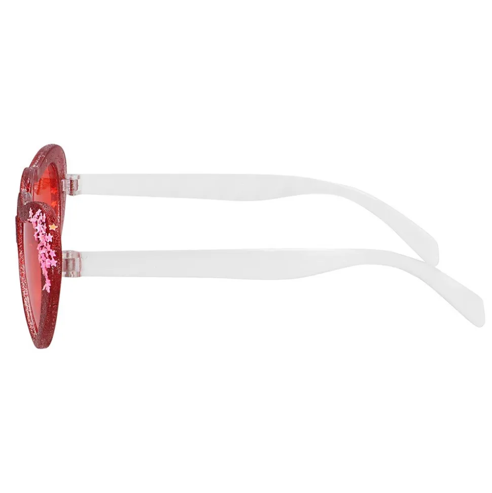 PAIRE DE LUNETTES CUR ROUGE PAILLETÉ STRASS FEMME
