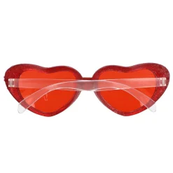 PAIRE DE LUNETTES CUR ROUGE PAILLETÉ STRASS FEMME