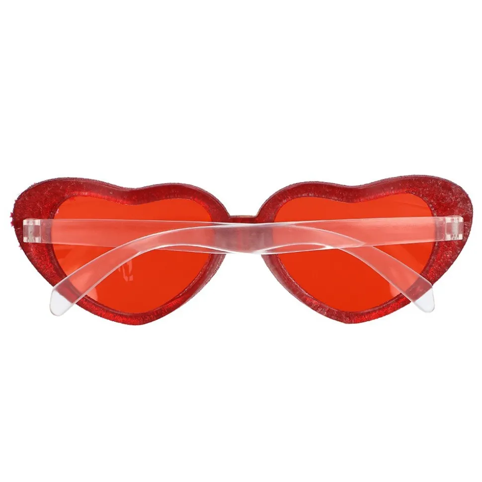 PAIRE DE LUNETTES CUR ROUGE PAILLETÉ STRASS FEMME