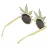 PAIRE DE LUNETTES FANTAISIE RASTA FEUILLES CHANVRE