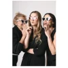 PAIRE DE LUNETTES FESTIVES C?'UR ROSE STRASS PERLE