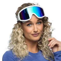 PAIRE DE LUNETTES FESTIVES SKI BLANC ADULTE
