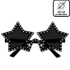 PAIRE DE LUNETTES NOIR ÉTOILES ROCK STAR ADULTE