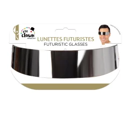 PAIRE DE LUNETTES PLASTIQUE FUTURISTE NOIR ADULTE