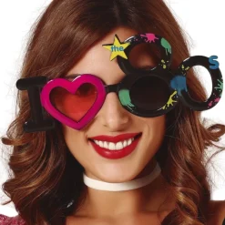 PAIRE DE LUNETTES PVC AMOUR ANNÉES 80 ADULTE