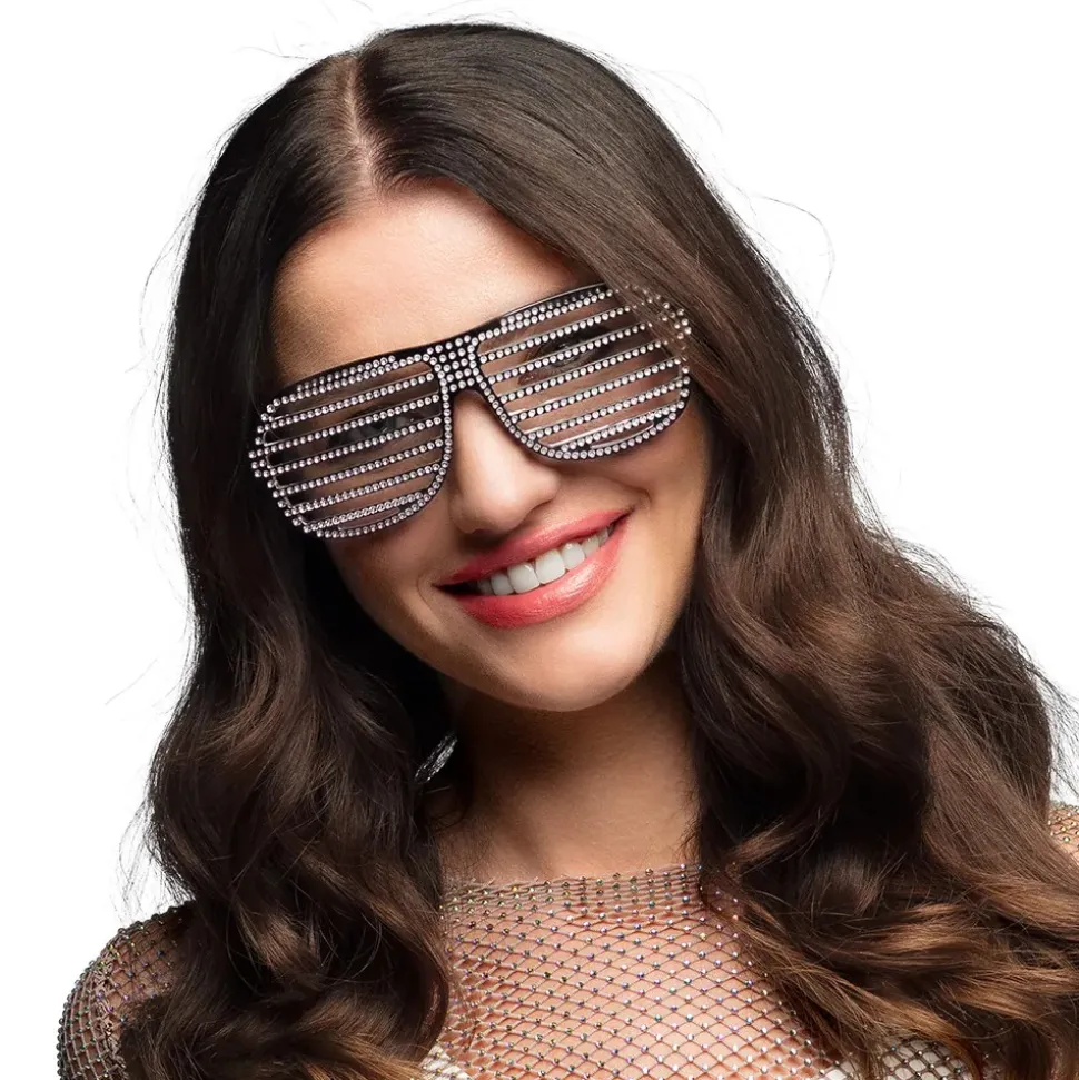 PAIRE DE LUNETTES SHUTTER BLING BLING NOIR ADULTE