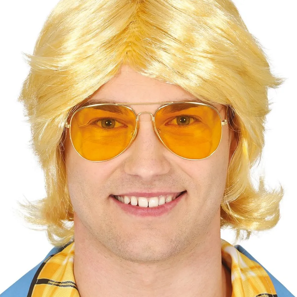 PAIRE DE LUNETTES TEINTÉES JAUNE AVIATEUR ADULTE