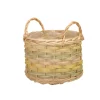 PANIER ROTIN CYLINDRIQUE POIGNÉES 22X15CM NATURE