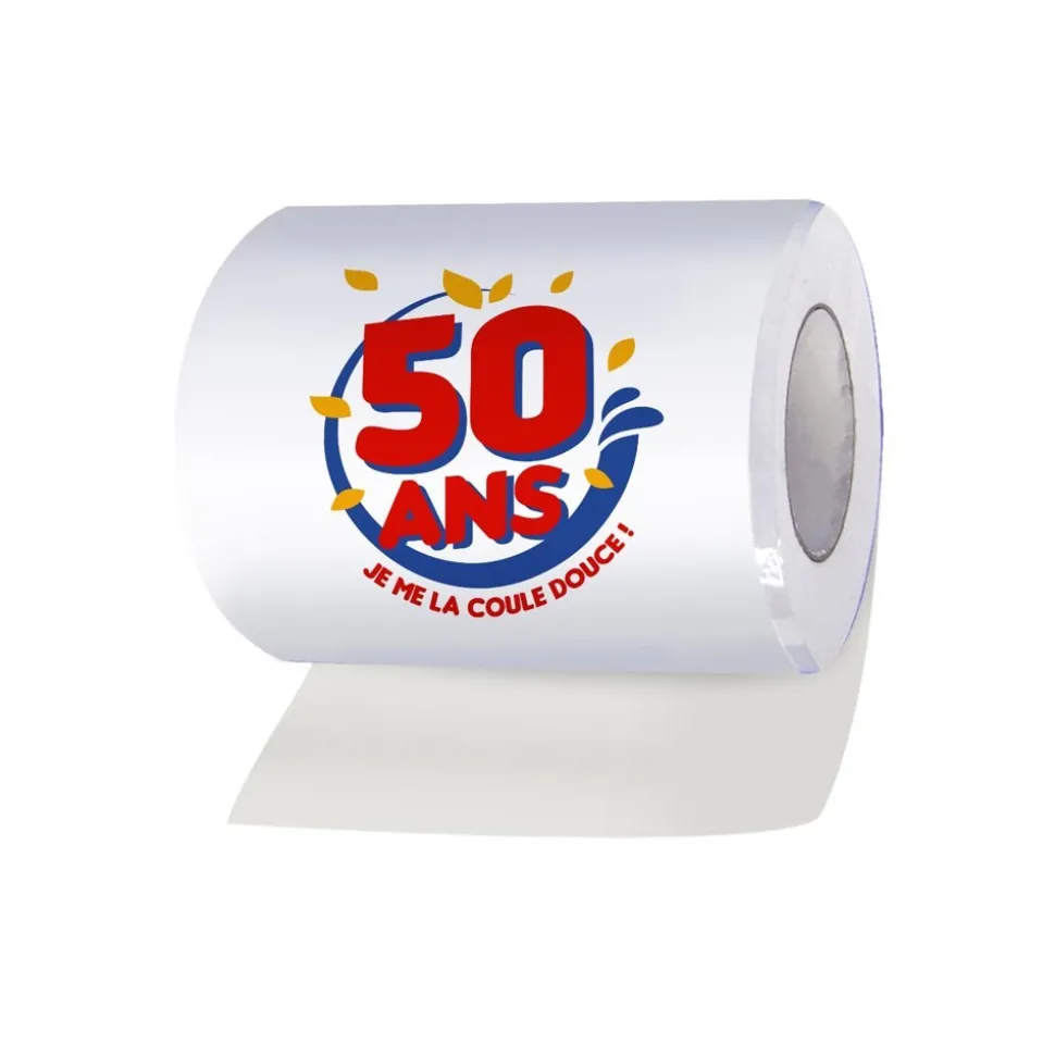 PAPIER TOILETTE WC HUMOUR 50 ANS