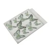 10 PAPILLONS DÉCORATIFS SUR CLIP 5-8CM VERT