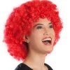 PERRUQUE AFRO GROOVE CHEVEUX BOUCLÉS ROUGE ADULTE