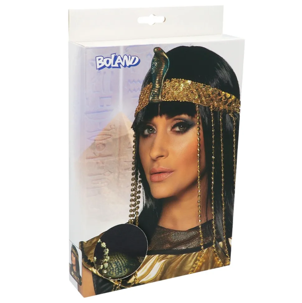 PERRUQUE BANDEAU REINE ÉGYPTE CLÉOPÂTRE FEMME