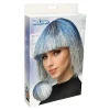 PERRUQUE CHEVELURE CRAZY LAMÉ BLEU ARGENT FEMME